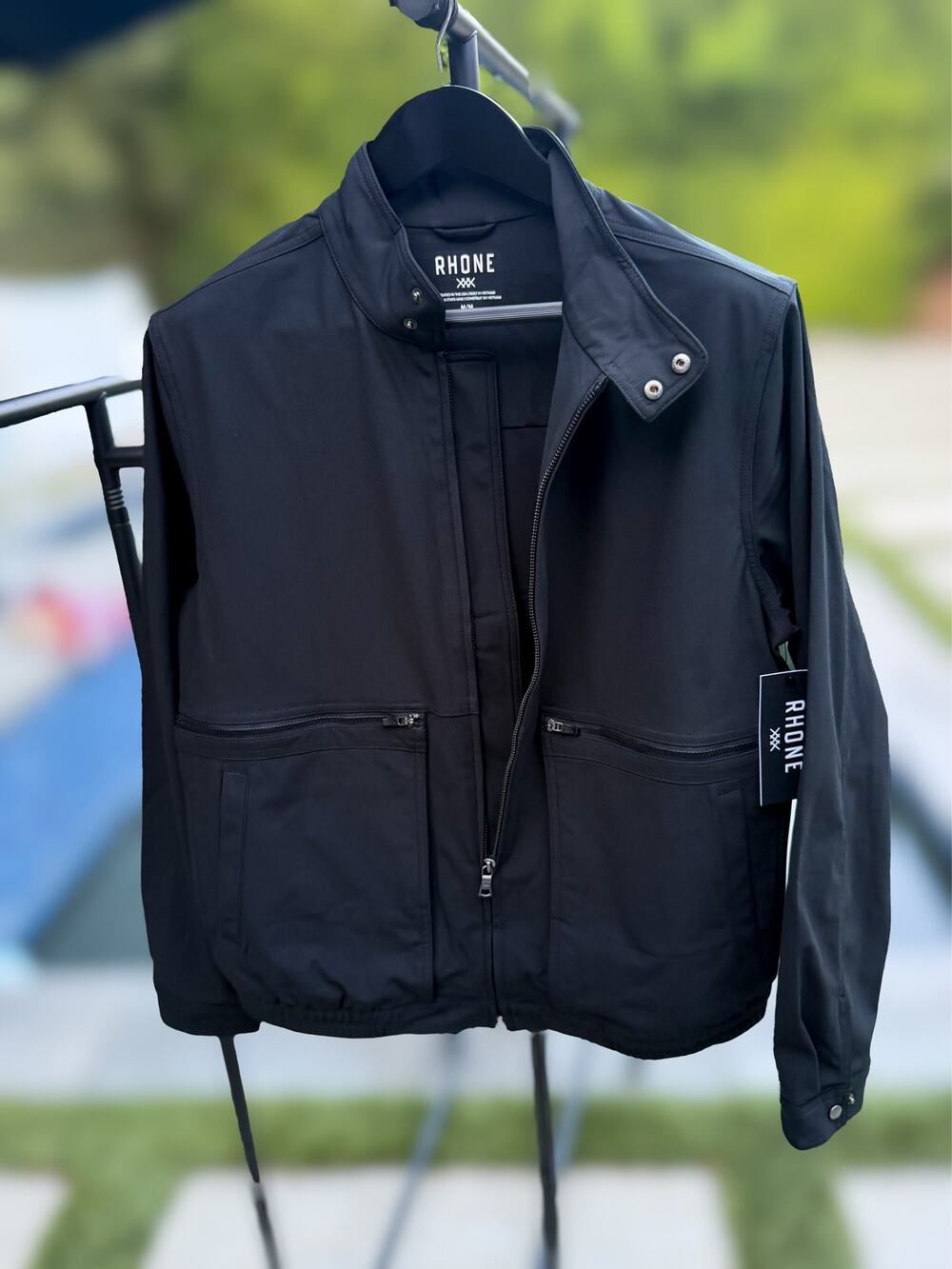 Rhone Men’s Medium Black Performance Full Zip Jacket NWT Stretch Commuter - Picture 3 of 9